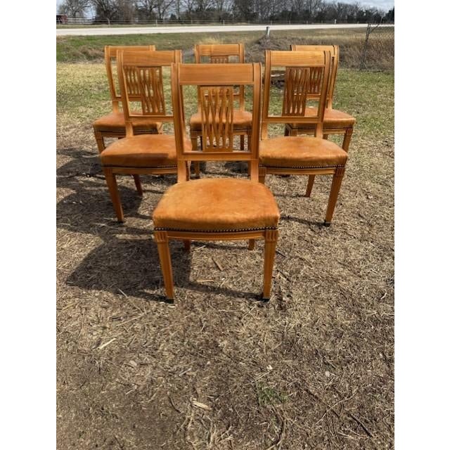 Fine 19th Century Neoclassical Style Leather Dining Chairs - Set of 6 For Sale - Image 4 of 16