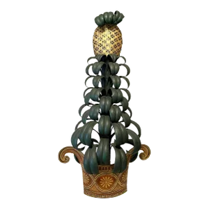 1950s Maison Jansen Pineapple Form Tole Wall Applique