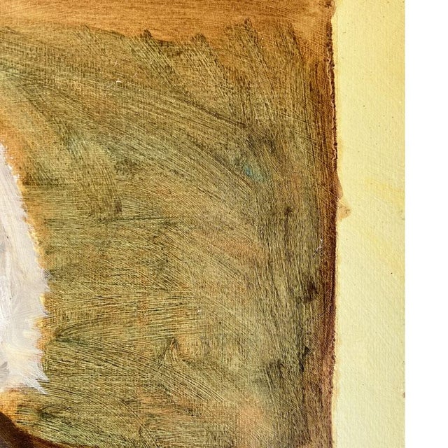 1980s Outsider Artist Portrait Painting of a Man in Blue - Clair Seglem Signed For Sale - Image 5 of 6