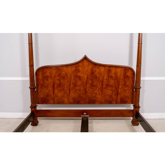 Traditional Baker Mahogany King Size Tall Poster Bed For Sale - Image 3 of 18