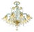 Ornate Clear and Gold-Leaf Murano Glass Floral Chandelier by Simoeng For Sale