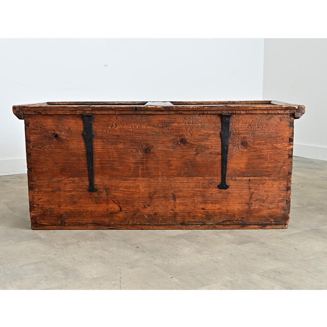 Swedish 18th Century Painted Chest-Trunk For Sale - Image 11 of 17