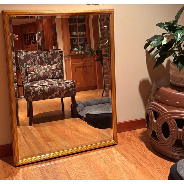Traditional La Barge Gold Framed Wall Mirror, 32x42, Beveled Glass, Classic Traditional Style For Sale - Image 3 of 11