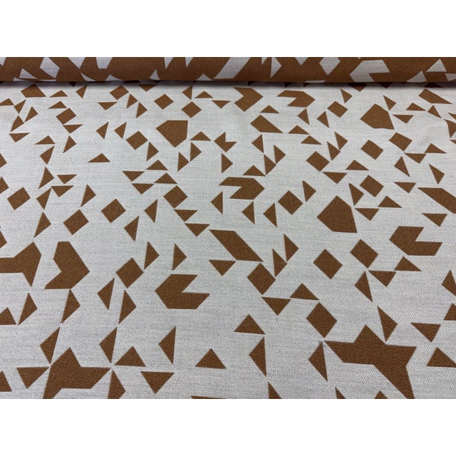 51” width Holly Hunt outdoor Witter Tumeric is inspired by the ASSEMBLAGE wallcovering pattern Crease. A solution dyed...