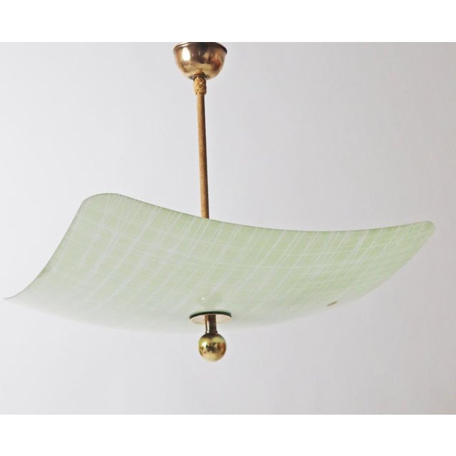Mid-Century Etched Glass Pendant Lamp, Germany, 1950s For Sale - Image 13 of 18