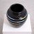Black Mid 20th Century Ceramic Vase Black Glazed by Piero Dorazio for Deruta, Italy For Sale - Image 8 of 8