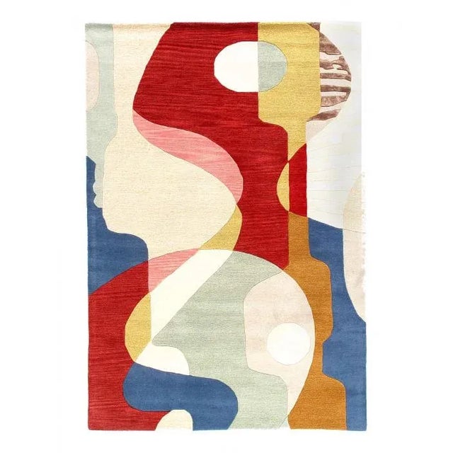 2020s Fine Hand Tufted Abstract Rug 6' X 9' For Sale - Image 4 of 4