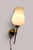 Pair of Vintage 1950s Wall Sconces - Brass and Opaline Glass - Arlus Style An elegant pair of vintage wall sconces dating...