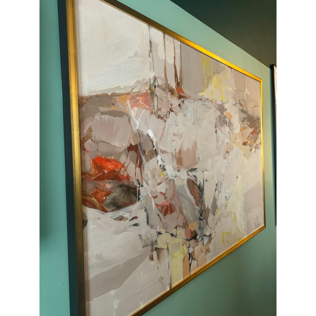 Almond 1970s Abstract Painting For Sale - Image 8 of 12