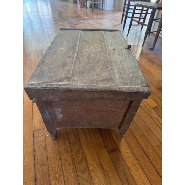 Antique Painted Wooden Storage Chest With Hand-Decorated Panels For Sale - Image 9 of 11