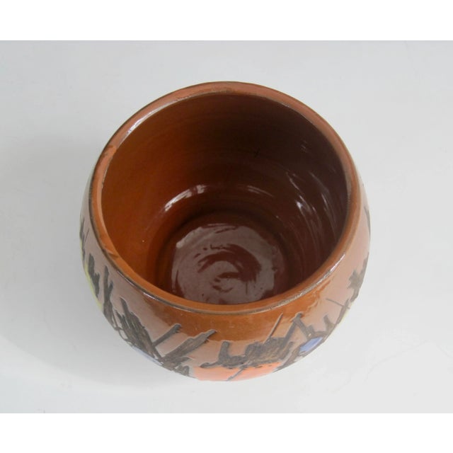 Brown 1960's Bitossi for Raymor Lidded Pedestal Jar For Sale - Image 8 of 12