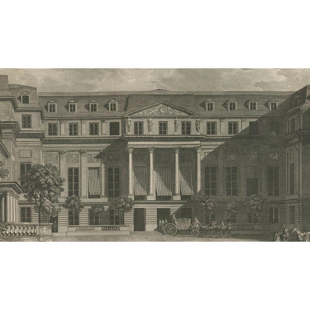 Black Louis-Pierre Baltard, View of the Château De Saint-Cloud from the Second Courtyard, 1803, Engraving For Sale - Image 8 of 10
