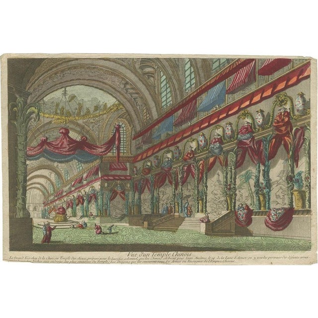 Optical Print or Vue d'Optique of a Chinese Temple, 1750, Print For Sale - Image 5 of 5