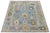 Contemporary Modern Oushak Style Hand-Knotted Wool Area Rug in Sky Blue & Pastel For Sale - Image 11 of 12