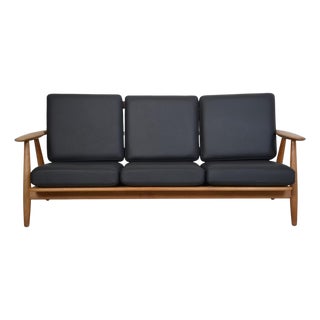 GE240 3-Seater Sofa in Oak by Hans J. Wegner, 1980s For Sale