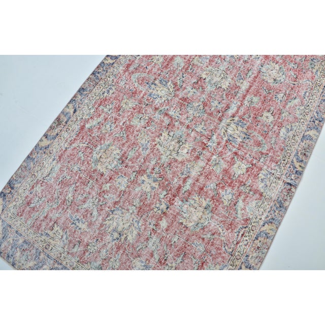 1950s Turkish Handmade Oushak Rug For Sale - Image 4 of 10