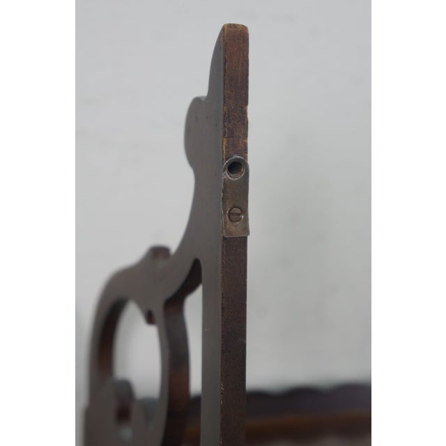Chinese Chippendale Mahogany Fretwork Hanging Trinket Curio Display Shelf 24" For Sale - Image 13 of 16