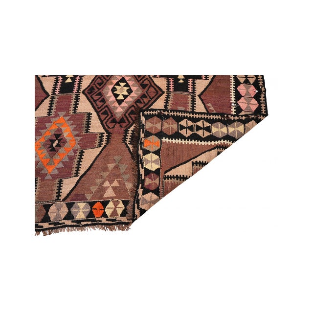 1960s Vintage Decorative Turkish Kilim Rug - 4`11″ X 13`0″ For Sale - Image 5 of 6