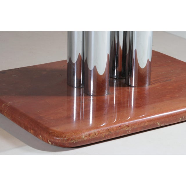 Italian Chrome and Smoked Glass Table from Guido Faleschini, 1970s For Sale - Image 16 of 18