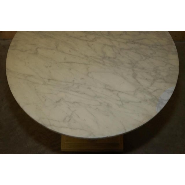 Vintage Egyptian Revival Side Table with Marble Top For Sale - Image 15 of 18