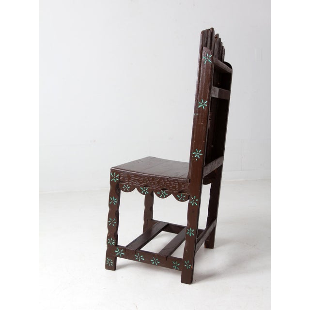 Wood Vintage American Southwesternwood Chair For Sale - Image 7 of 12
