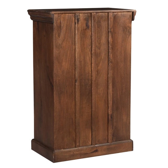 1960s 1960s Handcrafted Reclaimed Wood Storage Cabinet | Antique Indian Door Upcycled Entryway Credenza | Farmhouse Nightstand | Boho Bedroom Decor For Sale - Image 5 of 7