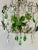 Glass French Emerald Green Flower Crystal Prisms Maison Baguès Style Chandelier For Sale - Image 7 of 11
