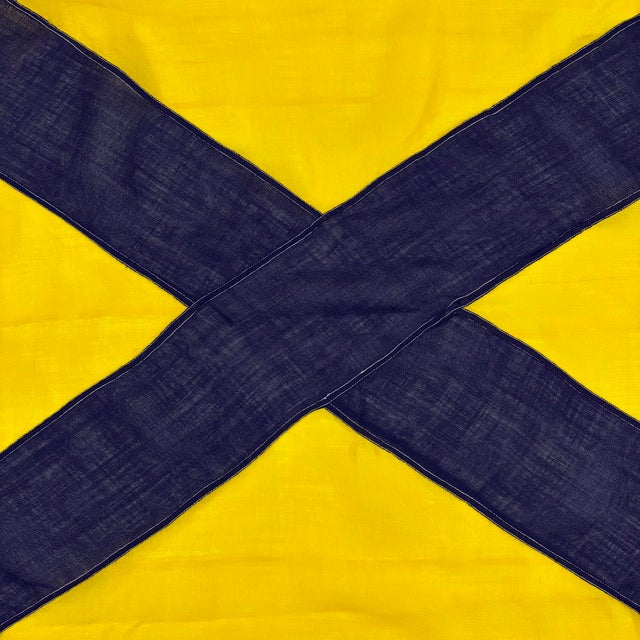 Large Vintage Wool Nautical Signal Flag For Sale - Image 4 of 7