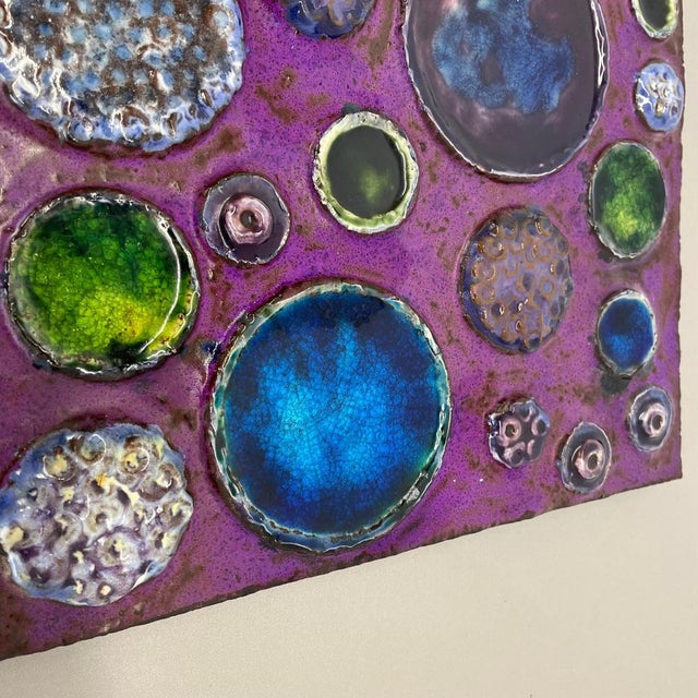 Fat Lava Ceramic Urania Wall Plate Element from Ceramano, Germany, 1970 For Sale - Image 6 of 18