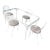 Vintage Hollywood Regency Metal and Glass Garden Dining Set, 5 Pieces For Sale