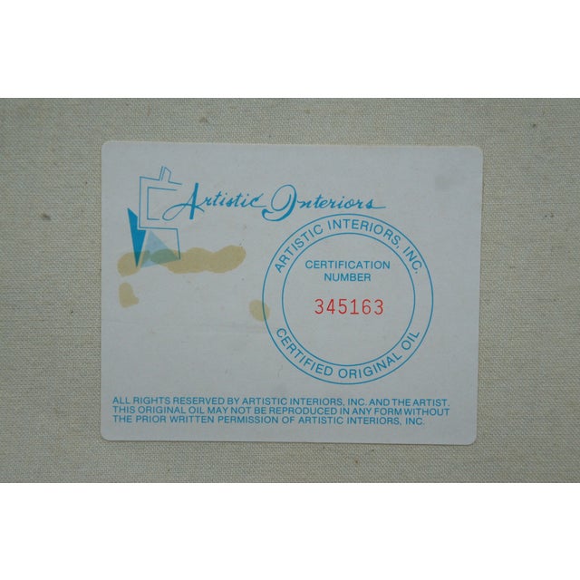 Late 20th Century L. Martin Floral Botanical Still Life Bouquet of Flowers Oil Painting on Canvas, Framed For Sale - Image 10 of 11