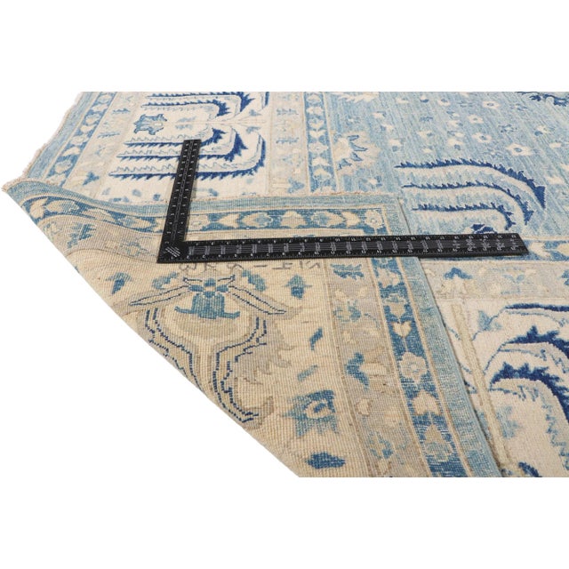 Vintage Blue Oushak Rug, 11'11 X 14'07 For Sale In Dallas - Image 6 of 9