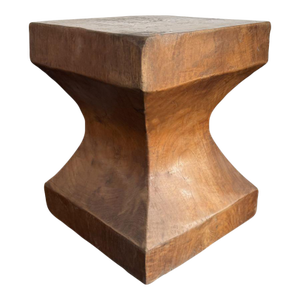 Reclaimed Teak Wood Side Table or Pedestal Stunning Textures