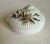 Hollywood Regency Vintage Italian Capodimonte Shell Trinket Box With Blue Floral Accents For Sale - Image 3 of 11
