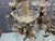 Goldenrod Italian Florentine Tole Chandelier, Italy, 1950s For Sale - Image 8 of 12