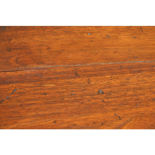 Antique French Provincial Dining Table by Camard | Solid Walnut Farmhouse Table | Made in France, 1940s For Sale In Los Angeles - Image 6 of 18