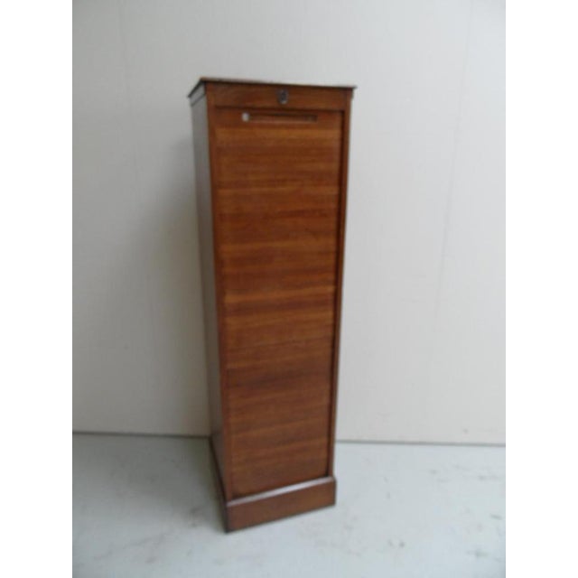 Vintage Filing Cabinet with Roller Shutter, 1950s For Sale - Image 12 of 14