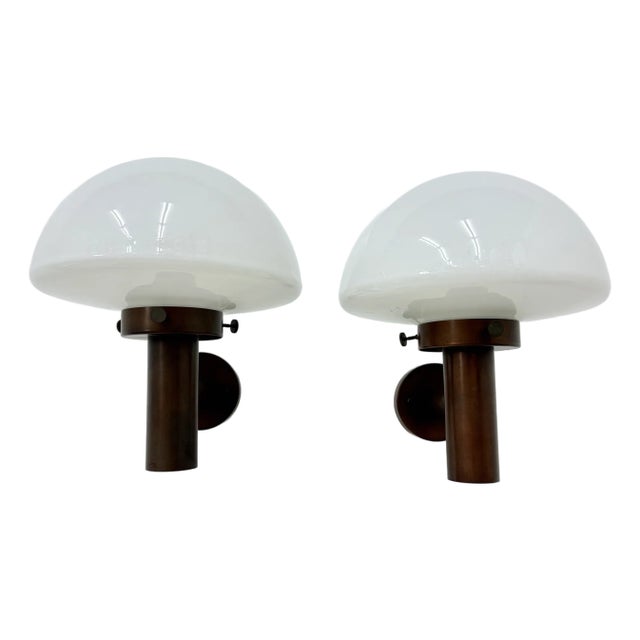 Glass Globe Wall Sconces by Lisa Pape, Sweden, 1970s, Set of 2 For Sale