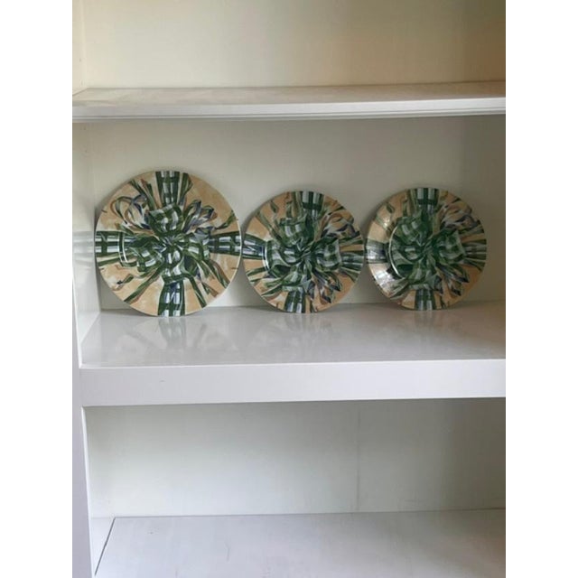 French Country Fine Porcelain Plates - Philippe Deshoulieres - Wall Display For Sale - Image 3 of 3