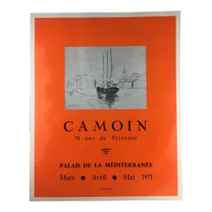 1970s Original Charles Camoin Art Exhibiton Poster