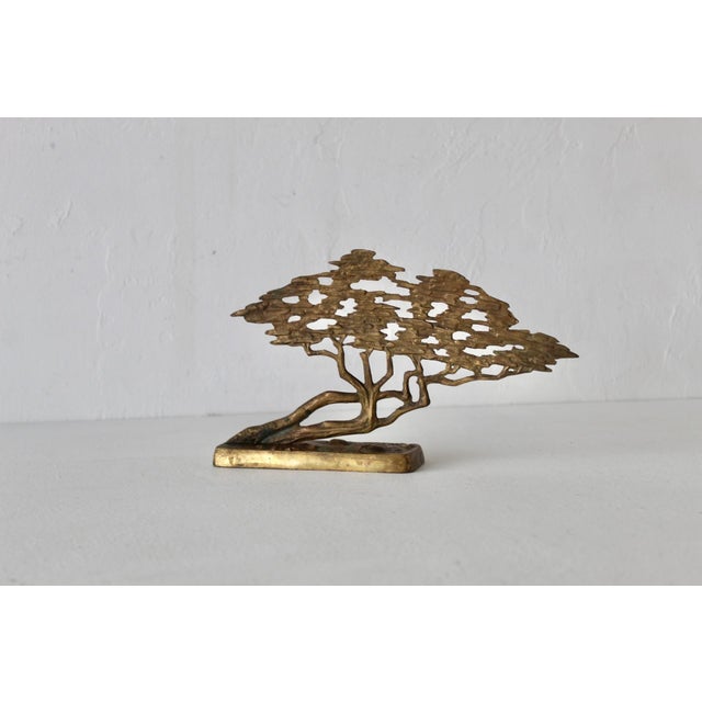 Bijan Style Brass Bonsai Tree Tabletop Sculpture Vintage Mid-Century For Sale - Image 13 of 17