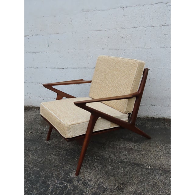 Danish Modern Poul Jensen for Selig Sculpted Z Lounge Chairs a Pair 6337 For Sale - Image 9 of 18
