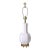 Vintage Chinoiserie Style Ceramic & Brass Gourd Table Lamp For Sale