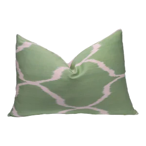 Contemporary Handmade Luxury Silk Throw Pillow With Down Feather Insert