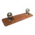Vintage Italian Wall-Mounted Coat Hook/Rack in Aluminum and Walnut For Sale