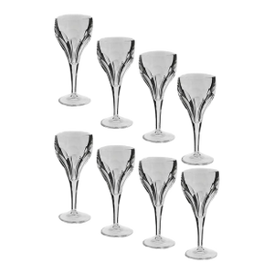 Villeroy & Boch Milano Pattern Crystal Water Goblets - Set of 8