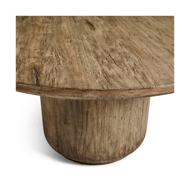 Rustic Round Pedestal Dining Table For Sale In Greensboro - Image 6 of 9