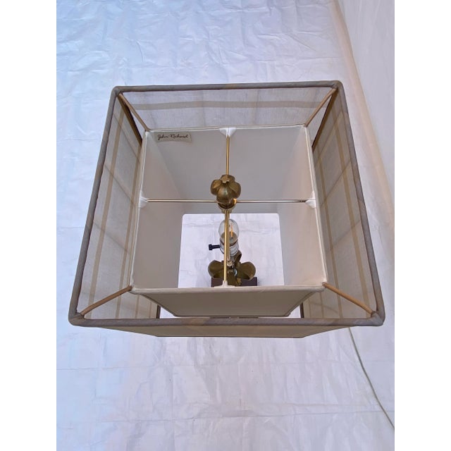 2000 - 2009 2000s John-Richard Brass Table Lamp For Sale - Image 5 of 12