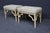 Pair of Bamboo Footstools With Floral Upholstery For Sale - Image 4 of 11