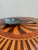 Vintage Israeli Enameled Viola Menorah Tray. Green